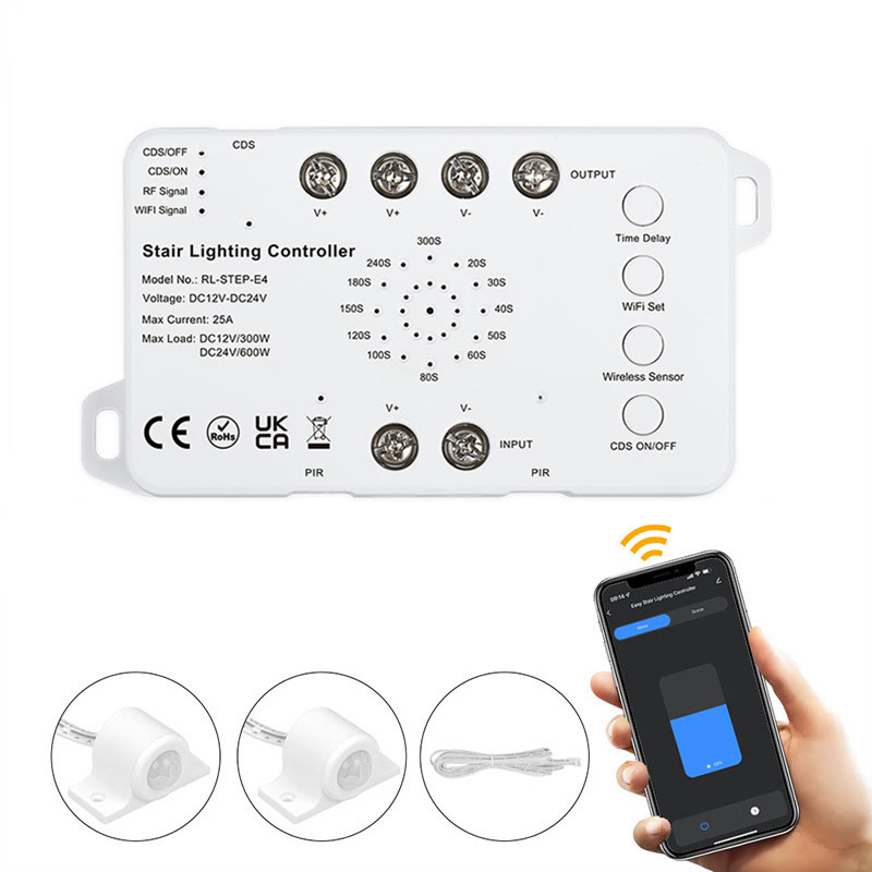 Tuya APP Control LED Indoor Stairway Motion Sensor Lights Controller, Simple Version Tuya APP Control LED Indoor Stairway Motion Sensor Lights Controller, Simple Version